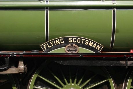 The Flying Scotsman's nameplate%2C at the National Railway Museum